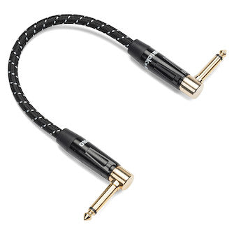 Tourtek Pro Woven Fabric Patch Cable with 2 Right Angle Connectors - 1-Foot Cable