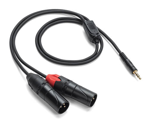Tourtek Pro - 1/8 inch. TRS (Stereo) to Dual XLR (Male) Cable - 3' Breakout Cable