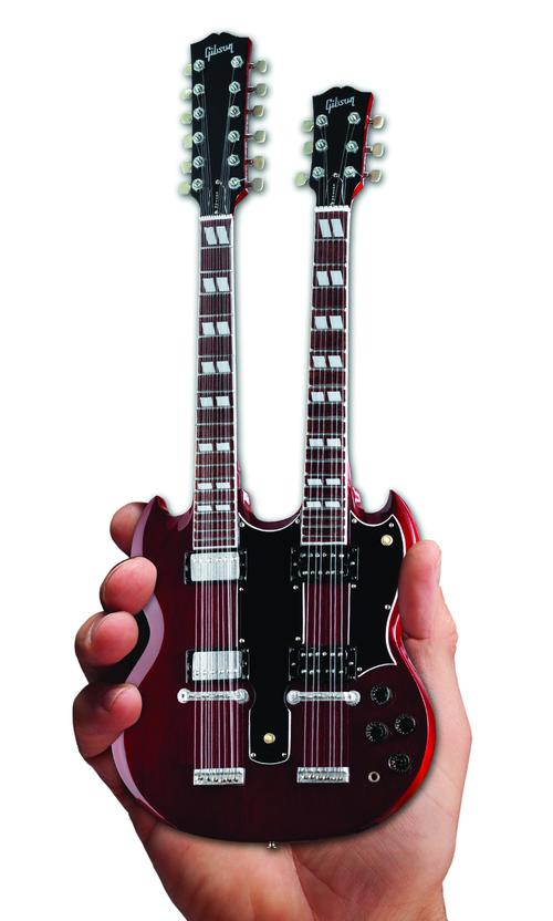 Gibson SG Eds-1275 Doubleneck Cherry Mini Guitar Replica