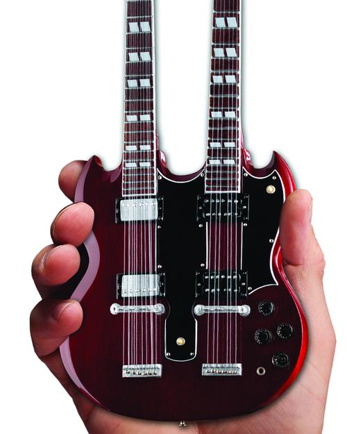 Gibson SG Eds-1275 Doubleneck Cherry Mini Guitar Replica – School