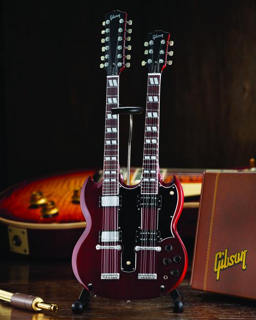 Gibson SG Eds-1275 Doubleneck Cherry Mini Guitar Replica