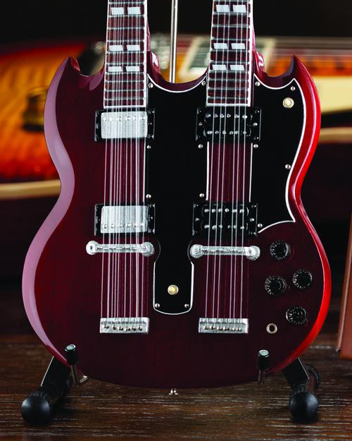 Gibson SG Eds-1275 Doubleneck Cherry Mini Guitar Replica