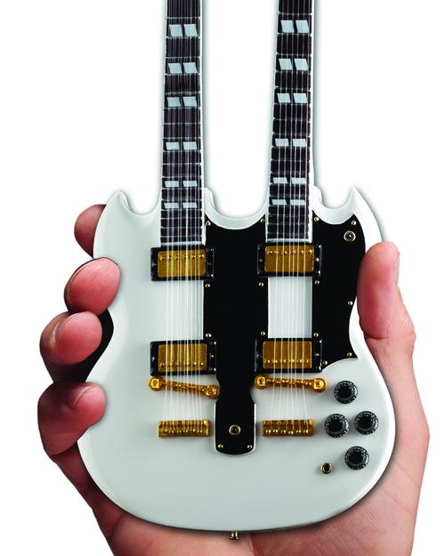 Gibson SG Eds-1275 Doubleneck White Mini Guitar Replica