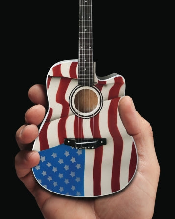 Toby Keith Signature Usa Flag Acoustic Mini Guitar Replica