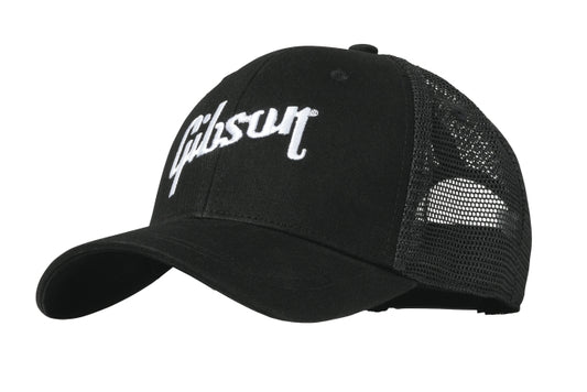 Gibson Black Trucker Snapback Hat