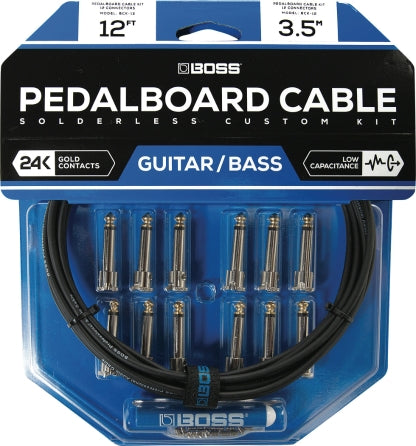 Boss Pedal Board Cable Kit - 12 Connectors, 12'/3.6m Cable