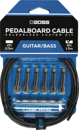 Boss Pedal Board Cable Kit - 6 Connectors, 6'/1.8m Cable