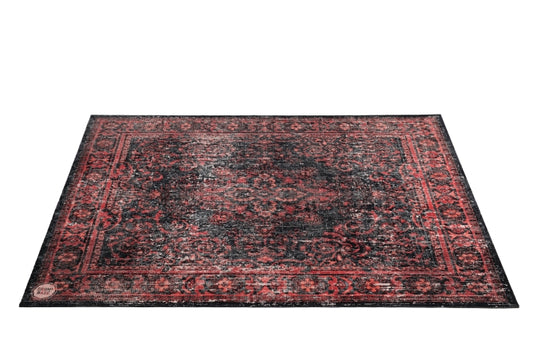 Vintage Persian Style Stage Mat - 6' x 5.25' - Black Red 6' x 5.25'