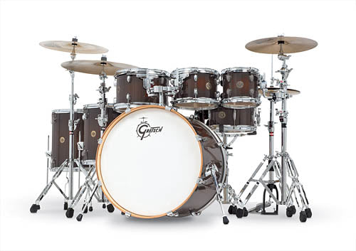 Gretsch Catalina Maple 6-Piece Shell Pack with Free Additional 8 inch. Tom - Satin Deep Cherry Burst