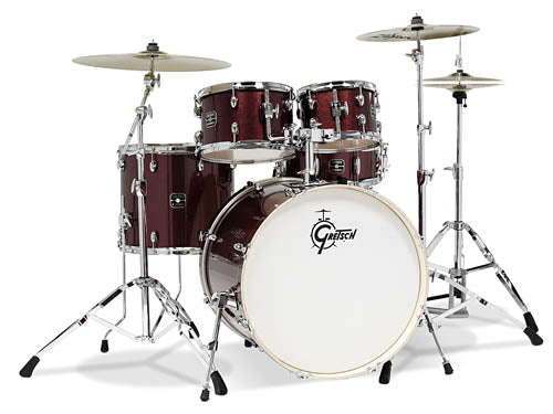 Gretsch Energy 5 Piece Set with Hardware (22/10/12/16/14SN) - Ruby Sparkle
