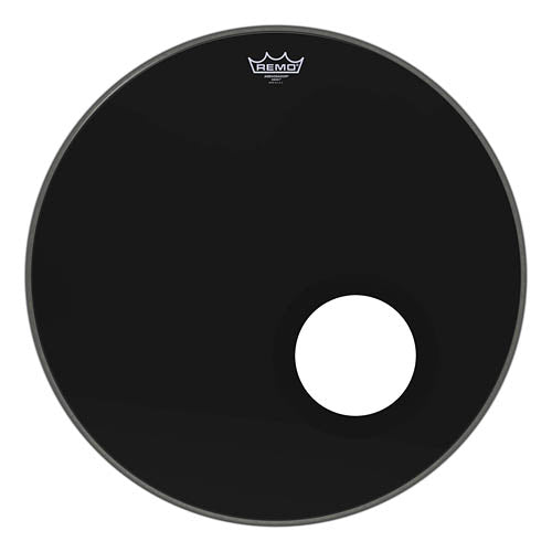 Bass, Ambassador, Ebony, 22“ Diameter, 5” Black Dynamo Installed