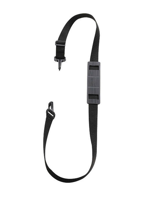 Strap, Shoulder, 1.5“ X 53”, Adjustable, Metal Clip, No Pad, Black Nylon