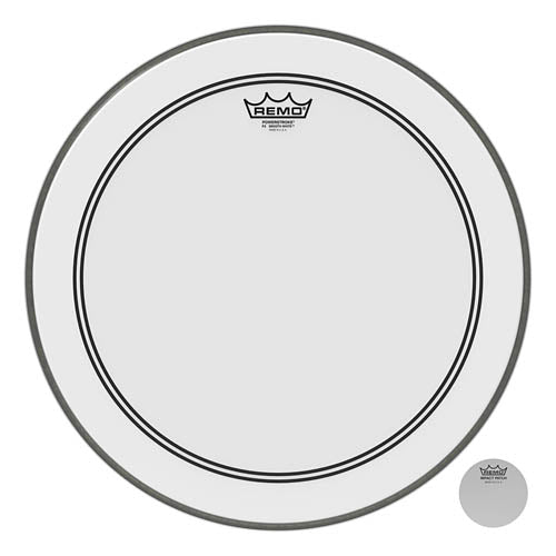 Bass, Powerstroke 3, Smooth White, 18“ Diameter, 2-1/2” Impact Patch