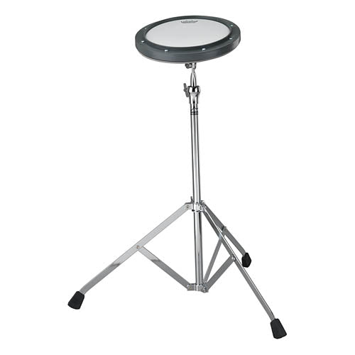 Practice Pad, 8 Diameter, Gray, Coated Head, With Stand - 8 Diameter, Gray, Coated Head, With Stand