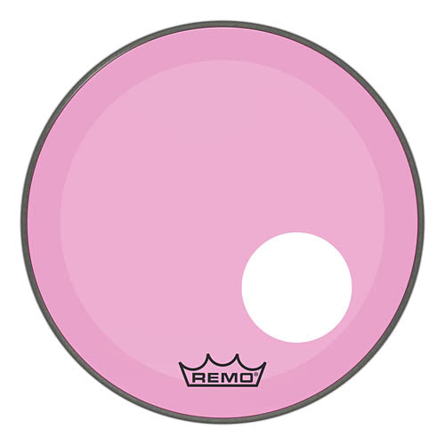 Powerstroke P3 Colortone Pink Skyndeep Bass Drumhead with 5 inch. Offset Hole - 18 inch.