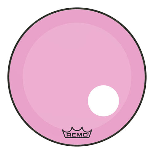 Powerstroke P3 Colortone Pink Skyndeep Bass Drumhead with 5 inch. Offset Hole - 22 inch.