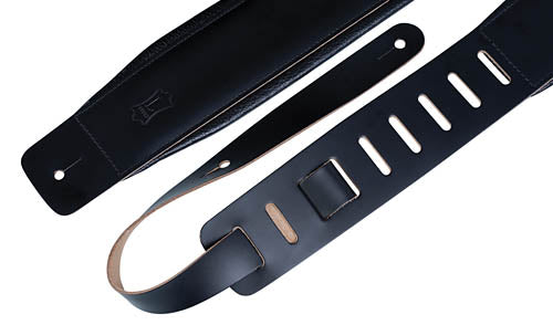 Genuine Leather Guitar Strap - Black