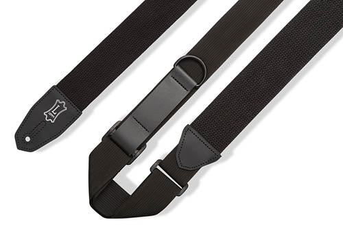 Right Height Cotton Guitar Strap - Black