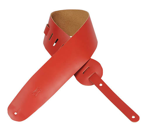 Genuine Leather Bass Strap - Red