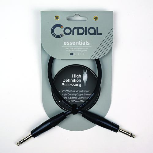 Balanced Mic/Line - 1/4-inch TRS to 1/4-inch TRS - 2-foot cable - 1/4-inch TRS to 1/4-inch TRS - 2-foot cable