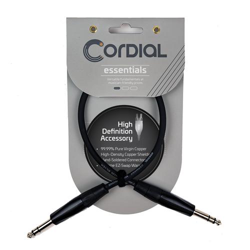 Balanced Mic/Line - 1/4-inch TRS to 1/4-inch TRS - 3-foot cable - 1/4-inch TRS to 1/4-inch TRS - 3-foot cable