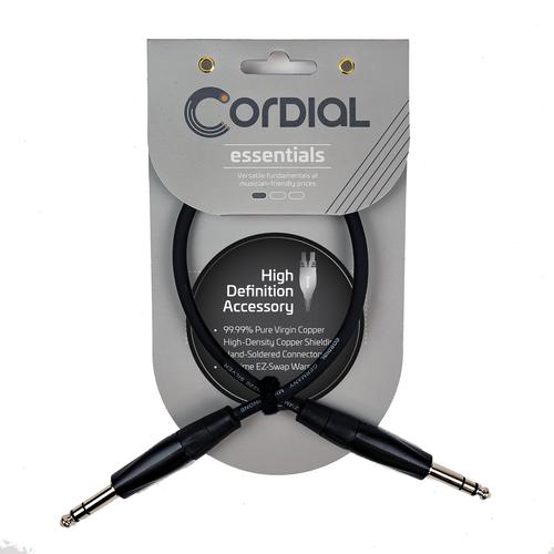 Balanced Mic/Line - 1/4-inch TRS to 1/4-inch TRS - 5-foot cable - 1/4-inch TRS to 1/4-inch TRS - 5-foot cable