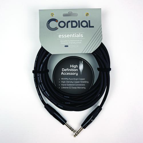 Balanced Mic/Line - 1/4-inch TRS to 1/4-inch TRS - 20-foot cable - 1/4-inch TRS to 1/4-inch TRS - 20-foot cable
