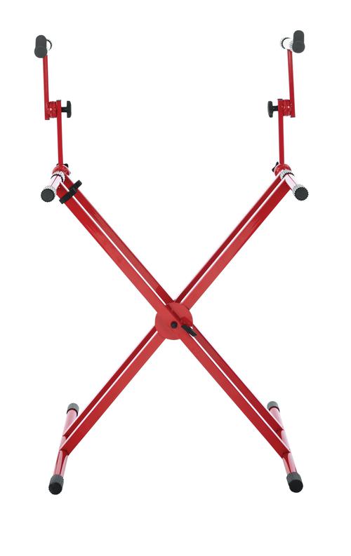 Frameworks Heavy-Duty 2-Tier “X” Style Keyboard Stand with Rubberized Leveling Feet