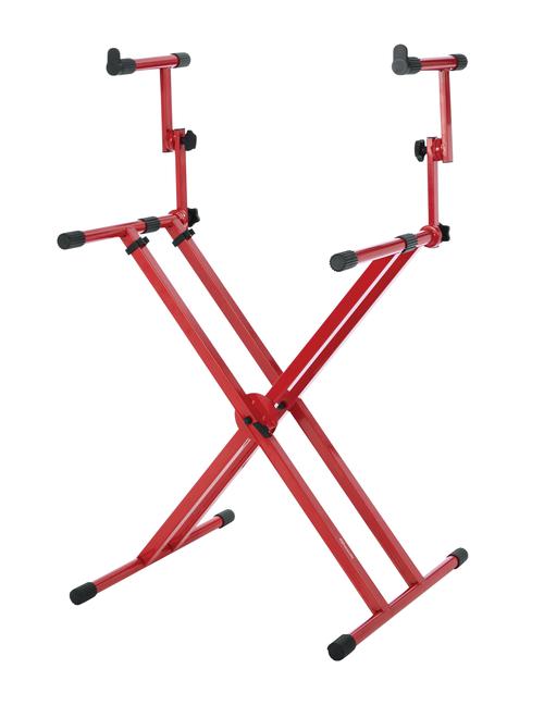 Frameworks Heavy-Duty 2-Tier “X” Style Keyboard Stand with Rubberized Leveling Feet