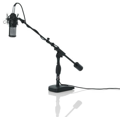 Frameworks Telescoping Boom Mic Stand For Desktop, Podcasting, Bass Drum, & Amps