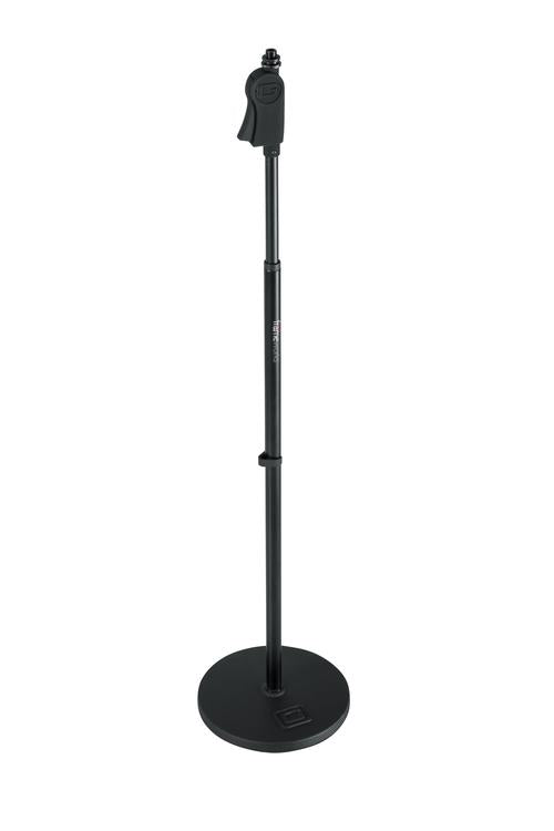 Frameworks Roundbase Mic Stand With Deluxe One-handed Clutch And 10“ Base