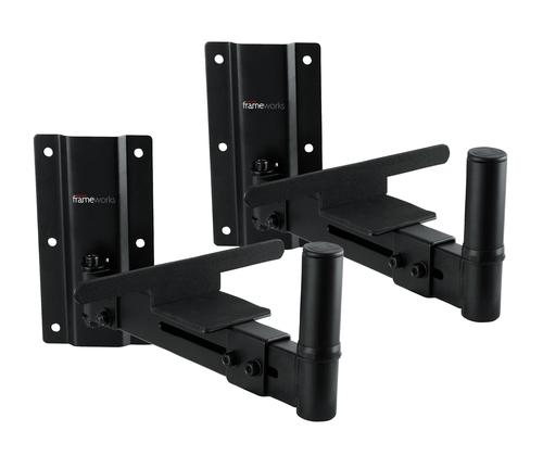 Frameworks Adjustable Wall Mountable Speaker Stands (pair); 100lbs. Weight Capacity