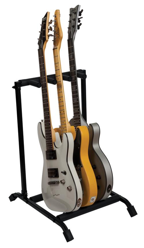 Rok-it Collapsible, Folding Guitar Rack Designed To Hold 3x Electric Or Acoustic Guitar