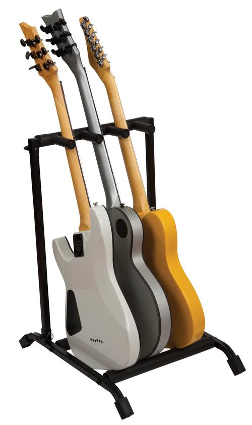 Rok-it Collapsible, Folding Guitar Rack Designed To Hold 3x Electric Or Acoustic Guitar