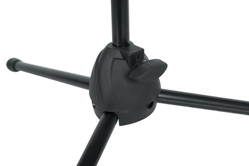 Rok-it Tubular Microphone Stand With Fixed Boom Included. Tripod Design For Compact Sto