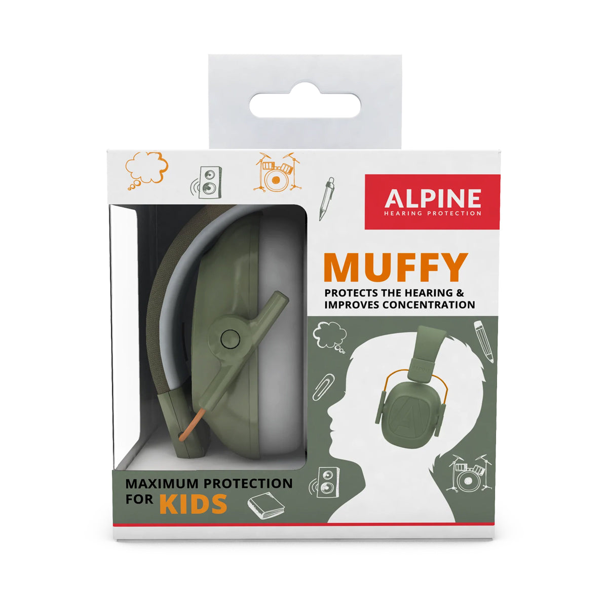 Muffy Headphones for Kids - Green - Green