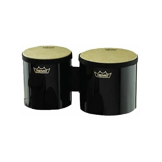 Bongo, Drum, Pre-tuned, 6“/7” X 6.5“, Skyndeep, Fiberskyn, Black